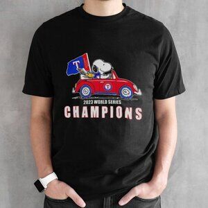 Snoopy Woodstock Texas Rangers World Series Champion 2023 Fan Gift T-shirt 05